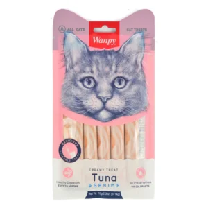 Wanpy Adult Cat Creamy Lickable Treat Tuna & Shrimp 70 g Pouch