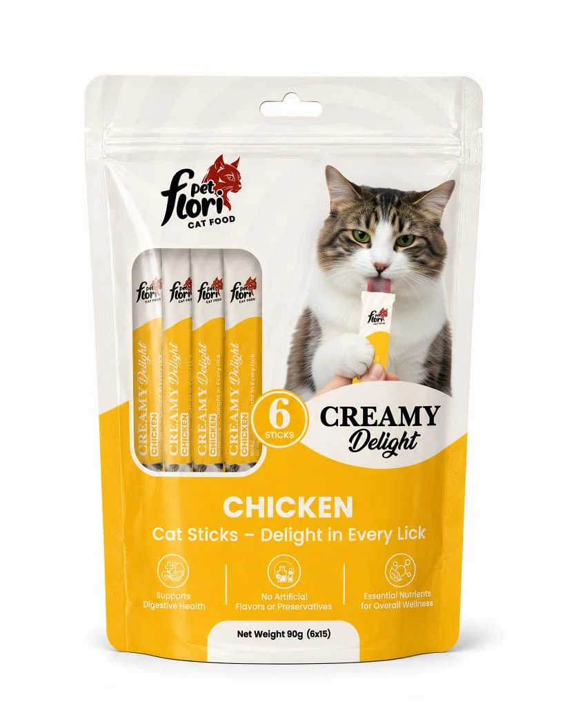 Flori Pet Creamy Delight Chicken Cat Treat – 90 G